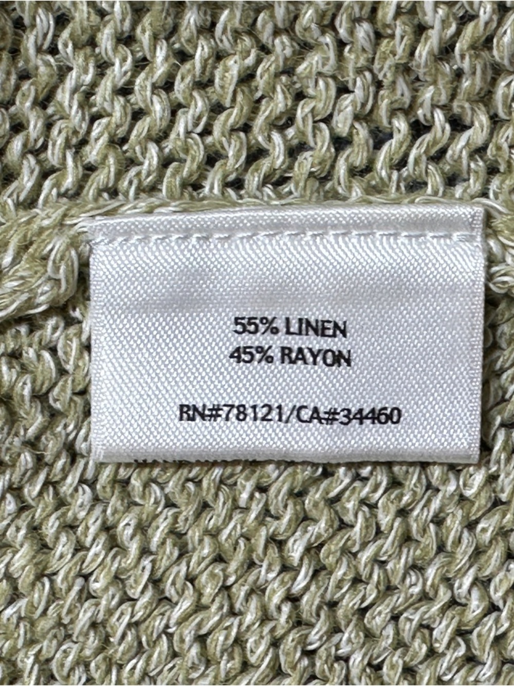 Eileen Fisher Neutral Green Lightweight Knit Scoop-Neck Top (1X) - Picture 6 of 6
